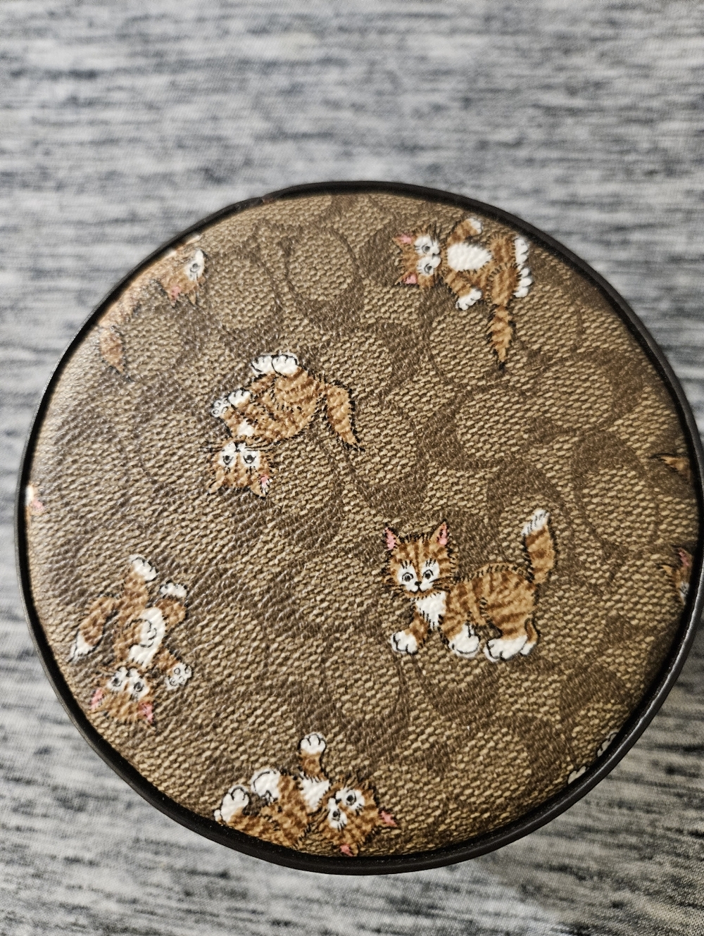 Coach kitten print trinket box